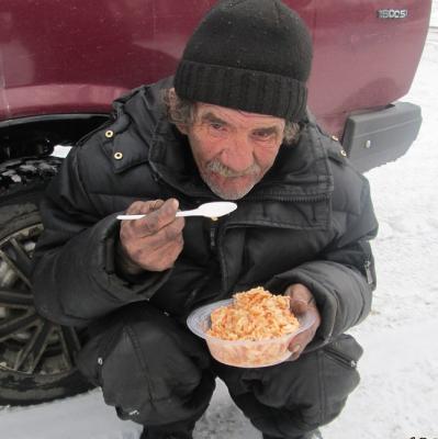 Buy a homeless person a meal