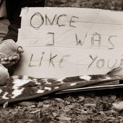 Give money to a homeless person