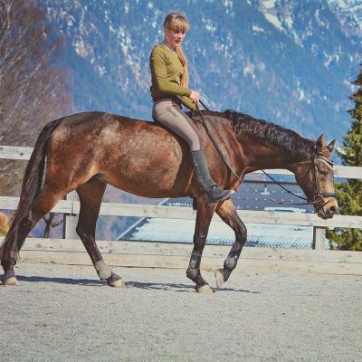 Bareback horse riding