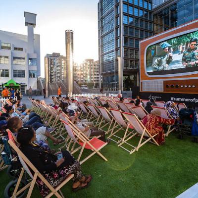 Experience an outdoor cinema