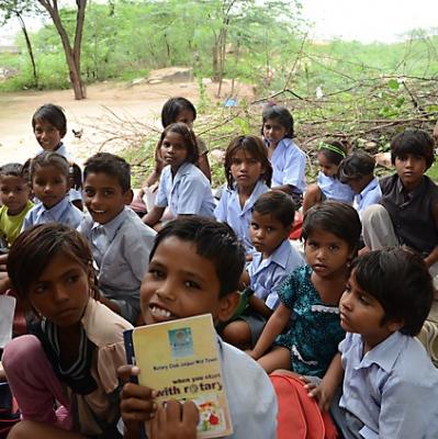Volunteer work in a school