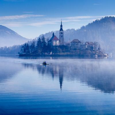 Row across Lake Bled, Slovenia
