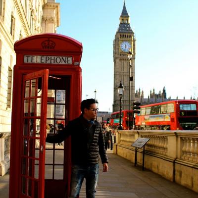 Make a call from a phone box