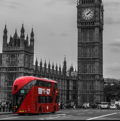 Ride a double-decker bus in London