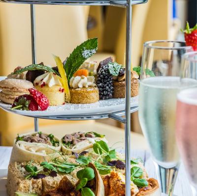 Champagne afternoon tea