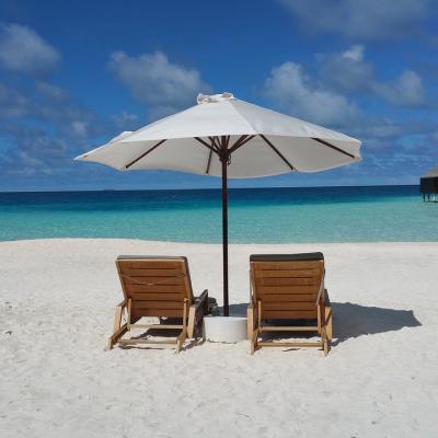 Stay somewhere with a private beach