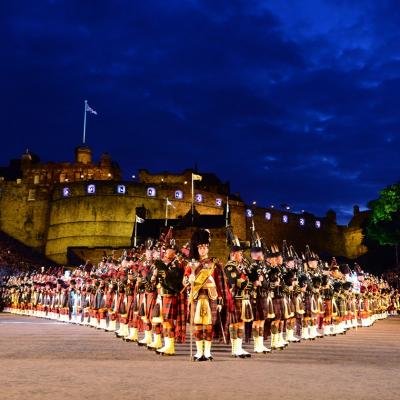 See the Edinburgh Military Tattoo: