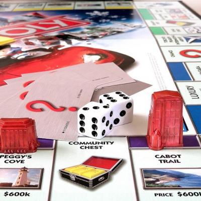 Visit all of the locations on a Canadian monopoly board
