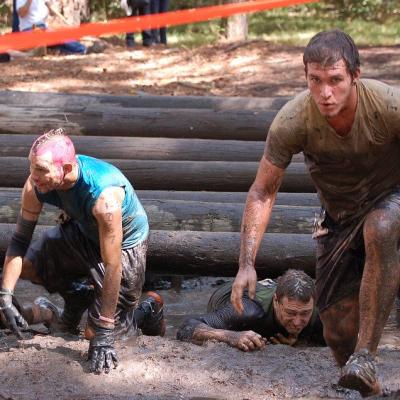 Take part in a mud run