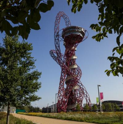 Slide down the AccelorMittal Orbit Tower