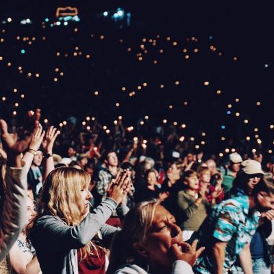 Stand in the first row at a concert