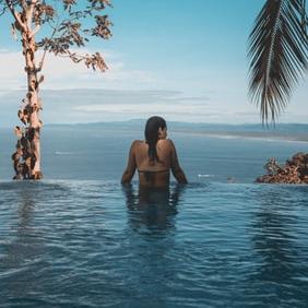 Soak in an infinity pool