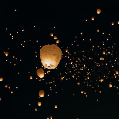 Release paper lanterns into the sky