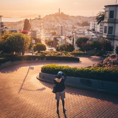 Drive down Lombard Street, San Francisco