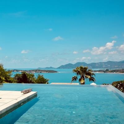 Relax by a private infinity pool