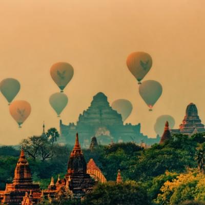 Balloon flight over Bagan (Myanmar)