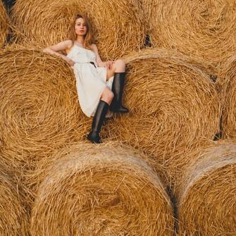 Sit on a haystack