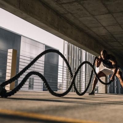 Battle ropes workout