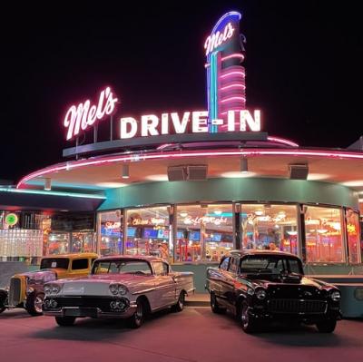 Drink a milkshake in a 1950s style American diner