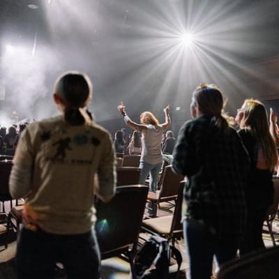 Go backstage at a concert