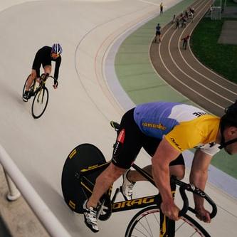 Cycle around a velodrome