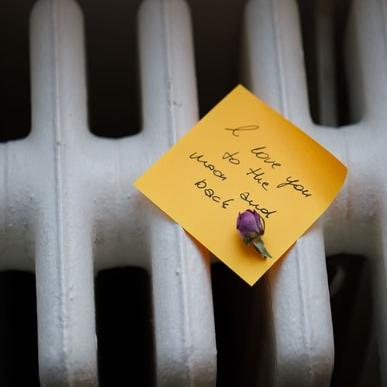 Leave a post it note for someone to tell them I love them