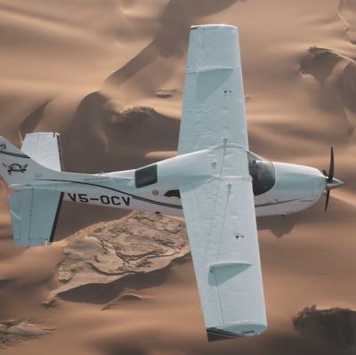 Fly over a desert