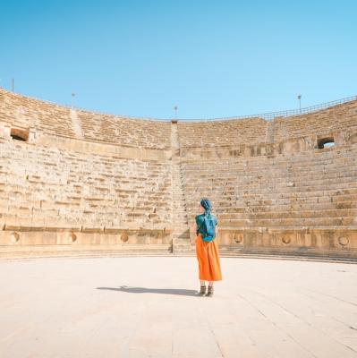 Stand in a Roman ampitheatre