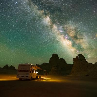 Sleep in a camper van under the stars