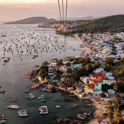 Ride a cable car over Phu Quoc Vietnam