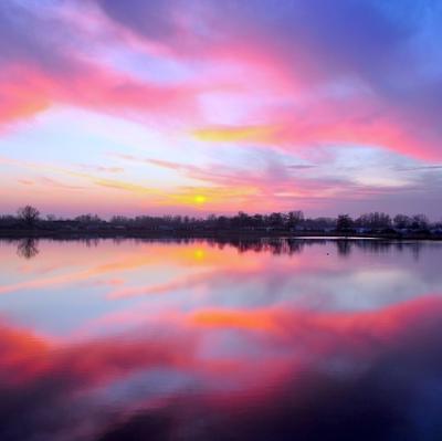 Witness a pink sunset