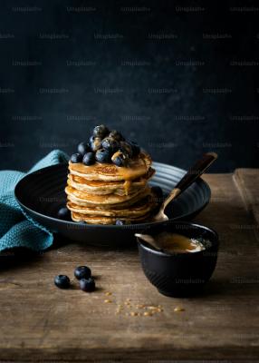 Make blueberry pancakes