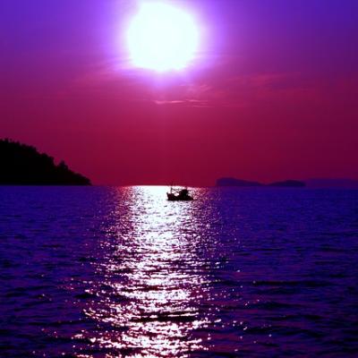 Witness a purple sunset