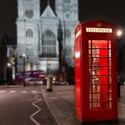 Stand in a red phone box in London