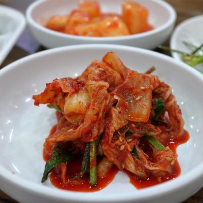 Eat kimchi in South Korea