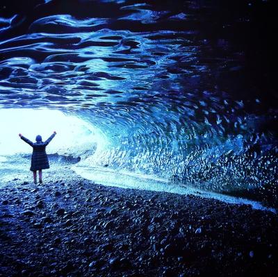 Walk through an ice cave