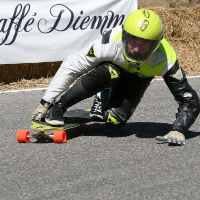 Shredding on a skateboard