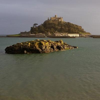 Walk across to St. Michael's Mount, Cornwall, England