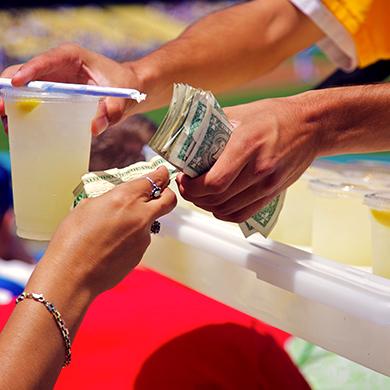 Catch a baseball game