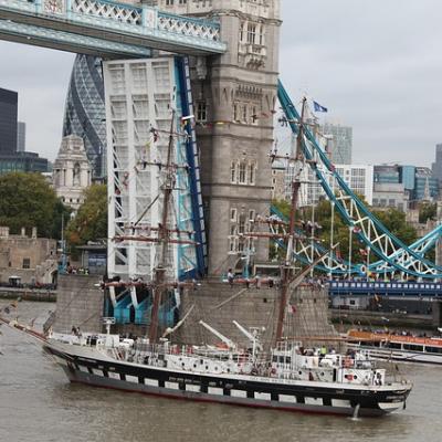 Sail under Tower Bridge in a Tall Ship