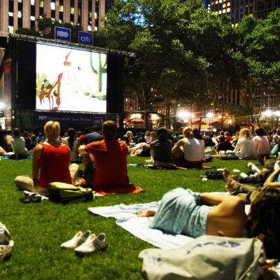 Watch a movie outdoors