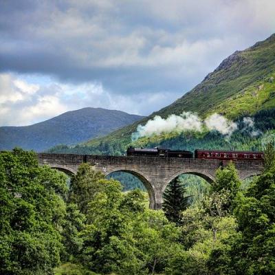 Ride a train over Glenfinnan Viaduct