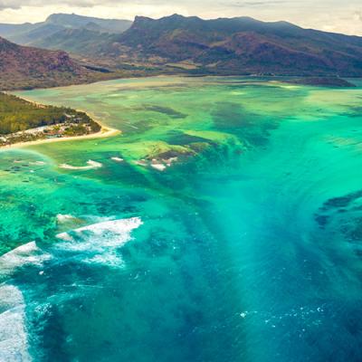See an underwater waterfall