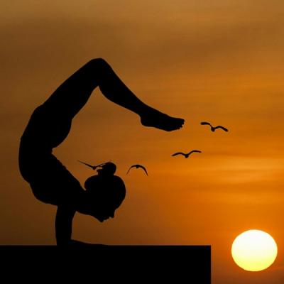 Do the scorpion yoga pose