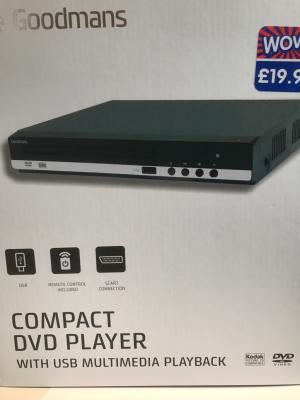 Goodmans Compact Dvd Player Scart Usb Multimedia Playback
